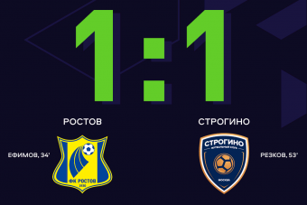 «Ростов» и «Строгино» поделили очки в 17-м туре ЮФЛ-1