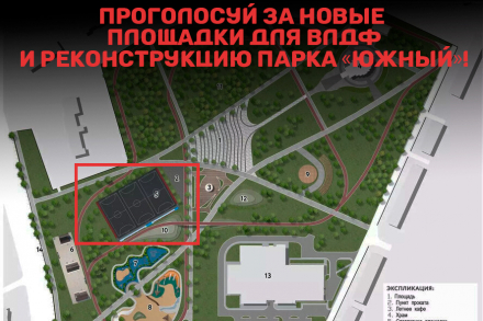 Голосование за реконструкцию парка и площадок для ВЛДФ!