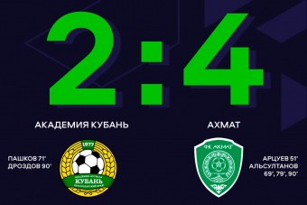 «Ахмат» нанёс «Академии Кубань» первое поражение в сезоне
