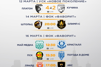 Видеотрансляции матчей 16 тура «СпортмастерPro-Городская Лига» сезона 2023/2024 гг.