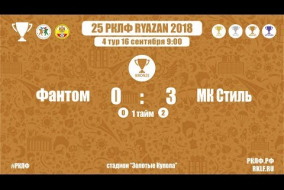 25 РКЛФ Бронзовый Кубок Фантом-МК Стиль 0:3
