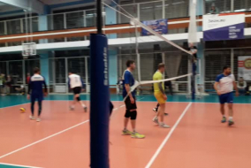 Волейбол 2019-2020 Матч ВСК - Газпромбанк Фрагмент 5 отыгрывают 1-й матчбол Восьмой эйс Семена Попова