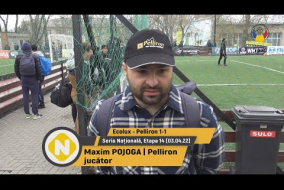 (Interviu) Maxim POJOGA, jucător Pelliron (03.04.2022) Seria Națională, etapa 14