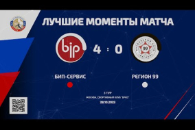 Лучшие моменты матча БИП-Сервис - Регион 99 – 4:0 (1:0)